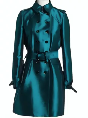 His & Hers 2026 Tessa Thompson Trench Blue Coat