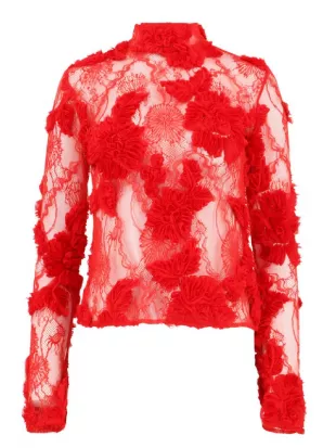 The Today Show 2026 Jill Martin Red Lace Top