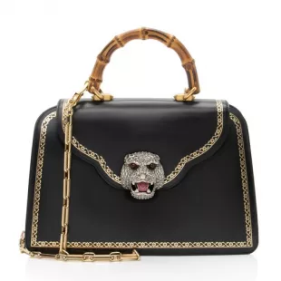 Black Leather Thiara Satchel.