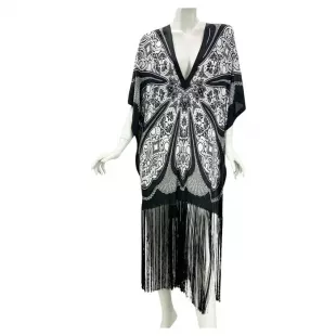 2003 Cruise Collection Fringe Poncho Top