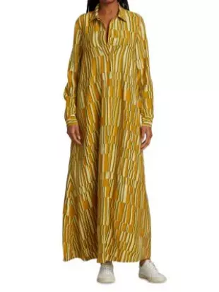 Blixa Printed Maxi Shirtdress