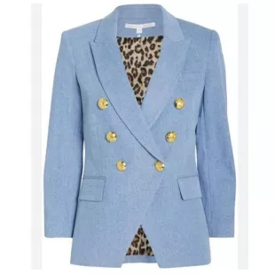 Miller Dickey Double Breasted Denim Blazer