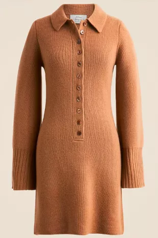 Spring Street Cashmere Polo Sweater Dress
