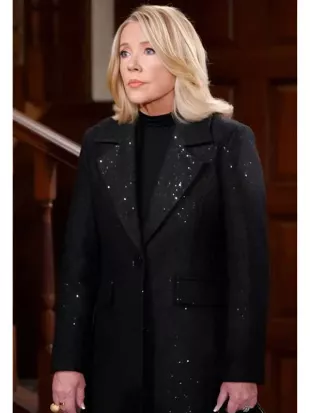 The Young And The Restless S50 Nikki Newman Black Sequin Coat