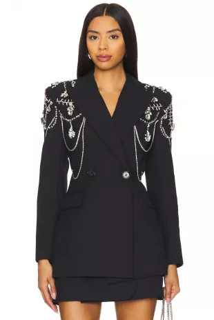 Getty Single Breasted Blazer in Black