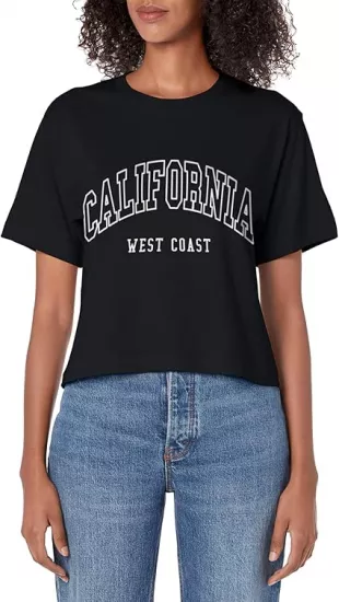 California West Coast Throwback Design Classic Women's Crop Top