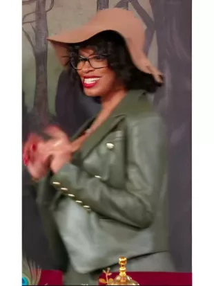 The Traitors US S4 Tiffany Mitchell Green Leather Jacket