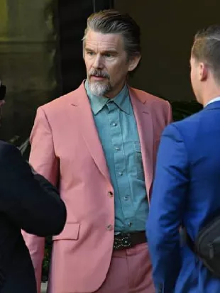 Ethan Hawke LA Pink Suit