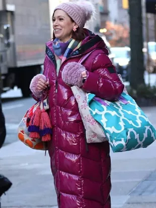 Elsbeth Carrie Preston Purple Long Coat