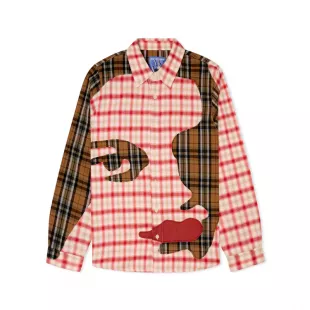 Patchwork Face Flannel Shirt