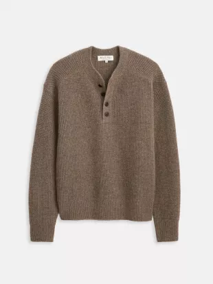 Waffle Henley In Cashmere