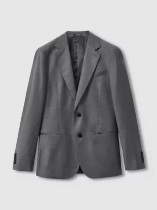Aspire Slim Fit Single Breasted Wool Suit Jacket