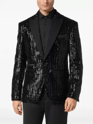 Emily In Paris S5 Meledeen Yacoubi Black Sequin Blazer
