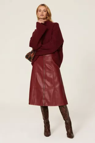 Ruby Faux Leather Skirt