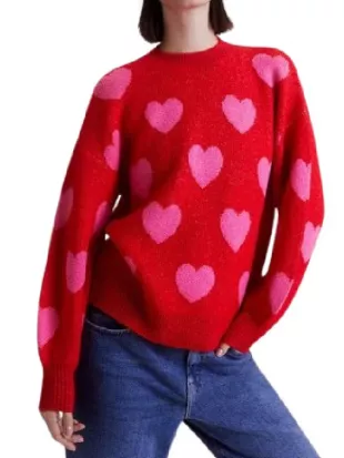 The Great Pottery Throwdown S09 Pink Hearts Sweater