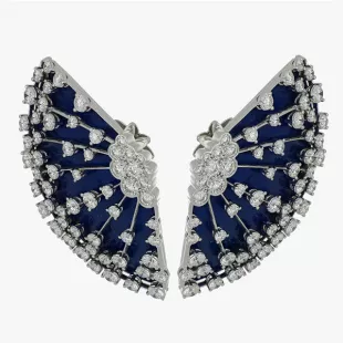 Lucciola Blue Enamel Big Earring