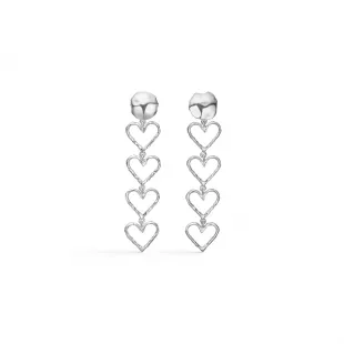 Heart Earrings in Silver
