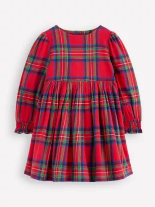 Madeline Dress in Red Tartan