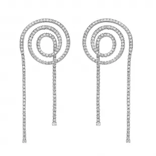 Double Loop Tennis Earrings