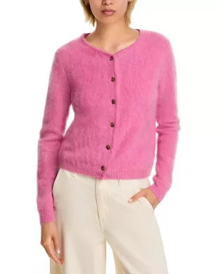 Grizzly Cashmere Cardigan in Rose