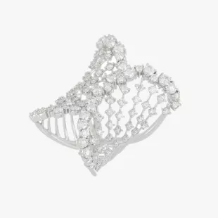 White Wonders Aria Big White Gold Ring