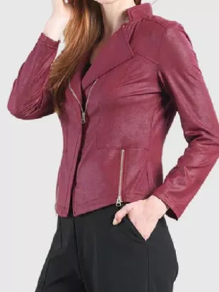 The Today Show Hoda Kotb Red Leather Jacket