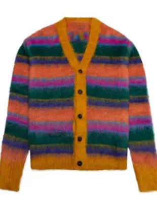 The Traitors US S04 Ron Funches Multicolor Striped Cardigan