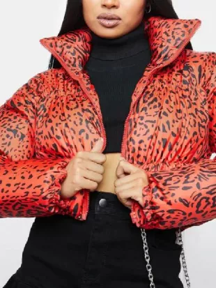 The Traitors US S04 Tiffany Mitchell Leopard Print Puffer Jacket