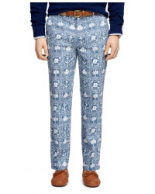 Clark fit Nautical Print Pants