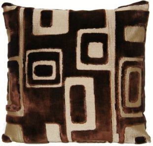 Velvet Cushion Cover Designers Guild Fabric Brown Pillow Case Retro Quarenghi Cocoa