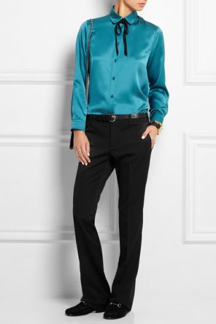 Gucci Silk-satin blouse