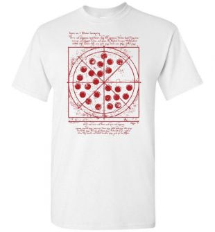 Vitruvian pizza-t-shirt graphique