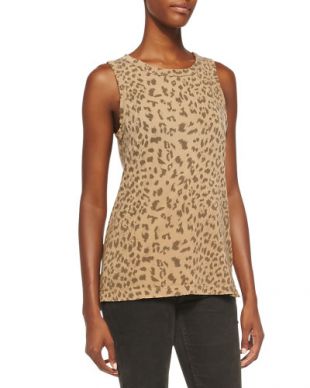Current/Elliott Women's Animal The Muscle Leopard-Print Tee