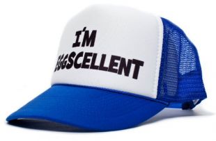 I'm Eggscellent Unisex-Adult Trucker Hat -One-Size Royal/White