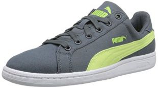 PUMA Men's Smash cv-m, White/Black, 9.5 D US