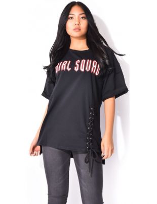 T shirt oversize Girl Squad   Jeans Industry