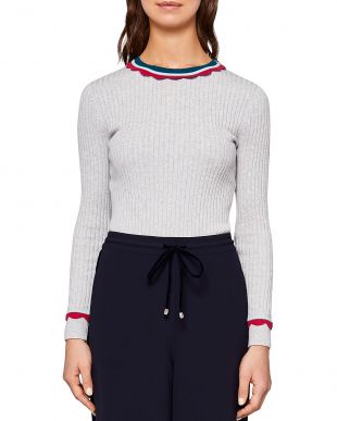 Ted Baker Colour by Numbers Saccha Scallop-Trim Sweater