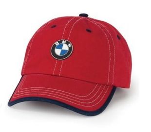 BMW Genuine Logo Kids’ Chino Cap Hat/Red/Navy Blue