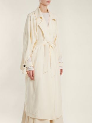 Trench coat en satin ceinturé à revers à encoche  | Summa | MATCHESFASHION.COM FR
