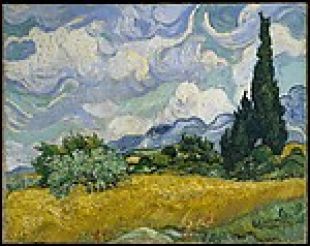 Cyprès aux blés d'or - Vincent van Gogh