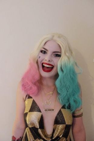 Harley Quinn Lacefront Cosplay perruque (scène de Club de Suicide Squad)