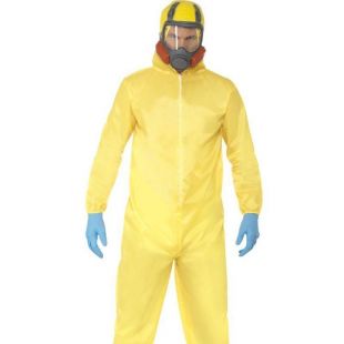 Masque à gaz et costume jaune des vêtements de Walter White (Bryan