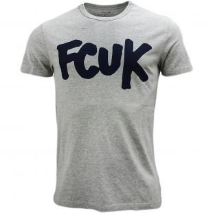 Fcuk Grey Logo Front T Shirt