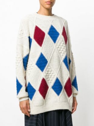 pull à motif losanges