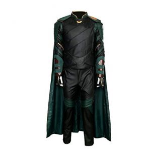 Partyever - Partyever Men's Halloween Outfit Loki Cosplay Costume Suit ...