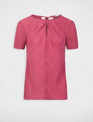 Top uni à manches courtes