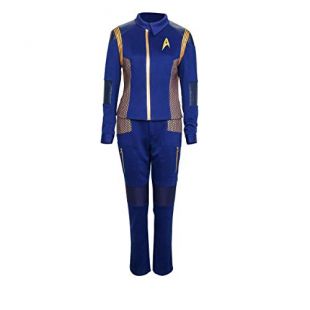 Partyever Starfleet First Officer Uniform Suit Halloween Cosplay Costume (X-Small) Navy Blue