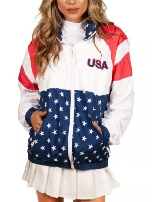 The Today Show 2026 Hoda Kotb USA Windbreaker Jacket