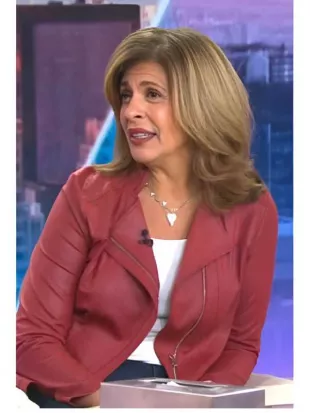 The Today Show 2026 Hoda Kotb Red Leather Jacket