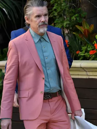 Ethan Hawke LA 2026 Pink Suit
